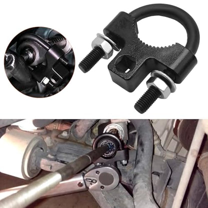 Inner Tie Rod Removal Tool, 3/8 Inch Inner Tie Rod U-Wrench Low Profile Tool with Non-Slip Teeth, Tie Rod End Remover for Car Chassis Rocker Removal and Installation