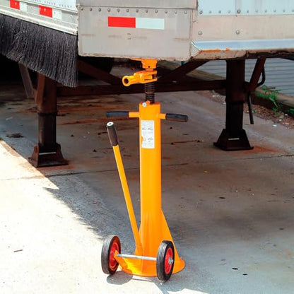 GLOBAL INDUSTRIAL 100,000 Lb. Static Capacity Standard Duty Trailer Stabilizing Jack Stand | Stabilizing Jack Stand, 40,000 lb. Lifting Capacity, 39-1/2" to 51" Height Adjustment