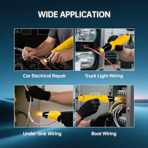 220PCS Solder Seal Wire Connectors Kit with Dual Temp Heat Gun, Heat Shrink Solder Butt Connectors Waterproof Electrical Terminals for Automotive Marine Boat RV Wiring Repair (220, Blue) - color: BLUE