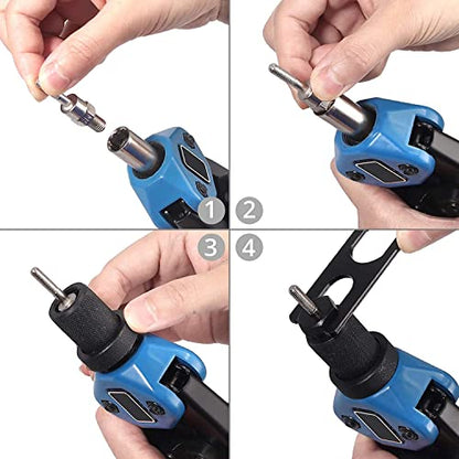 Hand Rivet Nut Tool, 13” Long Handles Hand Riveter Rivnut Tool Kit with 7 Pcs Metric Mandrels and 110 Pcs Rivet Nuts from M3 to M12 - size: 13" Hand Riveter + 110pcs Metirc Assortment