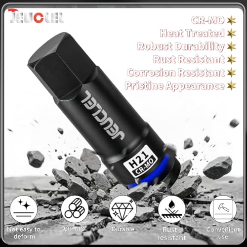 21mm Hex Impact Bit Socket, H21 1/2" Drive Allen Socket, Cr-Mo | 3-Inch, Lengthen Hex Screwdriver Adapter for Electric Ratchet Wrenches Fastening Screws, Socket Wrench, Head Drill - size: 1PC | H21 21MM