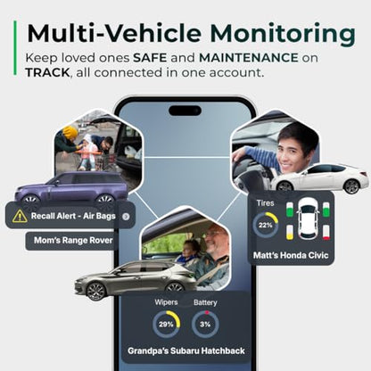 FIXD Bluetooth OBD2 Scanner - Car Diagnostic Check Engine Code Reader | 1-Pack | iPhone/Android compatible | Automotive scan tool for repairs + buying | Enhanced manufacturer data