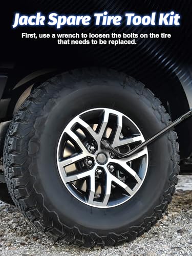 Spare Tire Jack Kit fit 2004-2019 F150 | For 2.5 Ton Spare Tire Tool Kit Includes Spare Tire Jack Handle and Spare Tire Lug Wrench - size: 2004-2014 F150