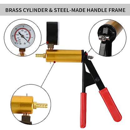Hand Held Vacuum Pump Brake Bleeder Kit with Hand Vacuum Pump and Adapters One-Man Brake Bleeding System Applyto Bike,Motorcycle, Car, Truck Brake Clutch Bleeder Tool