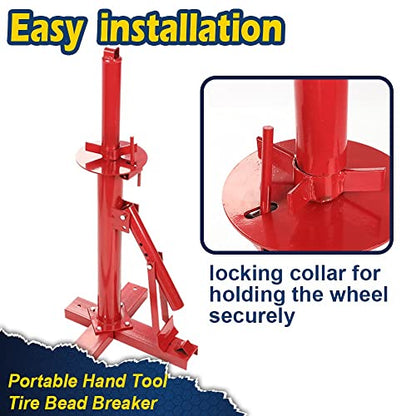CHEDA Manual Portable Hand Tire Changer Bead Breaker Tool for Home Garage | fit for 8” to 16” Tires)