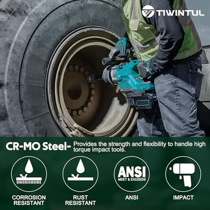 1-1/2" Impact Socket 1" Drive, 6 Point Design CR-MO ANSI Certified | Heavy Duty Socket 1 Inch Drive for Truck Wheel Hub Trailer Construction & Industrial Equipment - size: 1-1/2"(1 PCS)