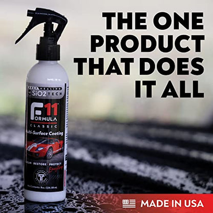 TopCoat F11 Polish & Sealer for Cars, Bikes and More – Water-Based Alternative to Ceramic Wax - 8 oz F11 Kit with Travel Bottle and 2 Microfiber Towels
