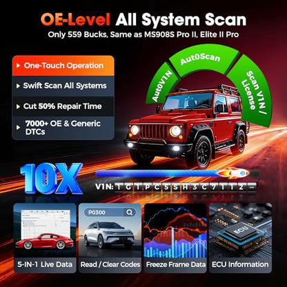 Autel Scanner MaxiChek MX900: 3000+ Active Tests 40+ Service as MK900-BT | 2026 New Ver. of MX808S MK808S, 8 in Bidirectional Tool as MK900BT, All System Diagnosis, 200+ Brands, CAN-FD&DOIP, FCA SGW