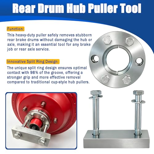 Rear Drum Hub Puller Compatible with 1928-1948 Early Ford Flathead V8 & Model A 28 29 30 32 34 35 36 38 40 47 48