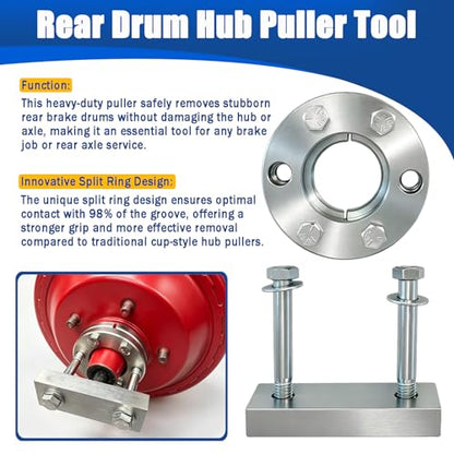Rear Drum Hub Puller Compatible with 1928-1948 Early Ford Flathead V8 & Model A 28 29 30 32 34 35 36 38 40 47 48