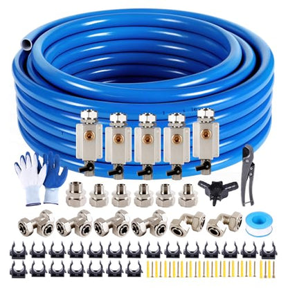 Shop Air line kit 3/4"×100'&200'&300' HDPE-Aluminum-HDPE Air Tubing Compressed Air Line Kit for Air Compressor Accessories Leak Proof&Easy to Install Compressed Air Piping System for Garage - size: 3/4"×300FT