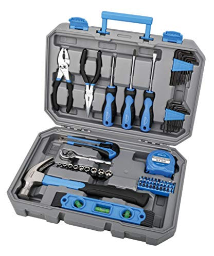 Apollo Tools 65 Piece Essential Tool Set with Sockets and Most-Used Tools for Do it Yourself Repairs and Maintenance Blue - DT0001 - color: Blue, size: 65-Piece