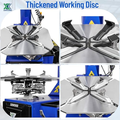 XK Tire Changers Machine and Wheel Balancer Combo, 110V, 988-690 | Max Tire Diameter 37 in, 2.0HP,Multi Balancing Modes, for Automotive Repair Shops,Home Garages, 36 Month Part Replacements - color: Model: 988+690