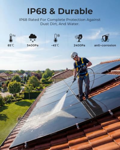 200 Watt TÜV Certification N-Type Solar Panel, 25.6% Efficiency | IP68 Waterproof, 16BB High Efficiency Monocrystalline PV Module, for RV, Van, Marine & Off-Grid Systems, Emergency Backup - style: 200W