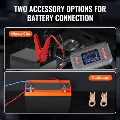 VEVOR Smart Battery Charger, 35-Amp, Lithium LiFePO4 Lead-Acid (AGM/Gel/SLA) Car Battery Charger with LCD Display, Trickle Charger Maintainer Desulfator for Boat Motorcycle Lawn Mower Deep Cycle - size: 7.9 x 4.5 x 2.12 in