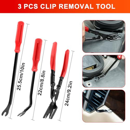 13 Pcs Precision Pick and Hook Tool Set with Clip Removal Plier Rivets Puller Fastener Remover Telescoping Magnetic Pickup Gasket Scraper for Electronics Maintenance Pick Tools Automotive Repair - color: red