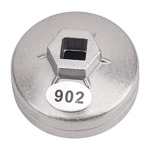 AHL 902 Cap 67mm Oil Filter Wrench 14 Flute 1/2" Square Drive Oil Filter Removel Tools Filter Socket Wrench Spanner Hand Tool for Lioncel, Hafei, Mazda, Family, Primal, Geely - size: 902