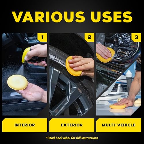 Meguiar's W0004 Supreme Shine 4" Foam Applicator Pads – 4 Count (Pack of 6) - size: (Pack of 6)