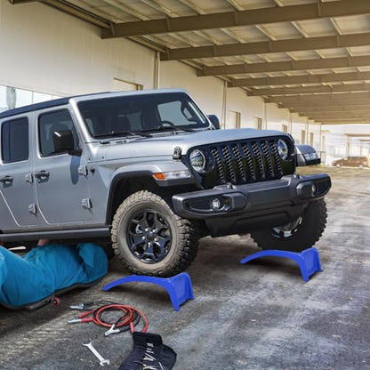 2 Pack Steel Car Ramps, 8000 LBS Capacity Heavy Duty Truck Ramps, 9" Lift Height for Low Profile Vehicles, Auto Service, Car Repair & Maintenance, 35" L x 11" W