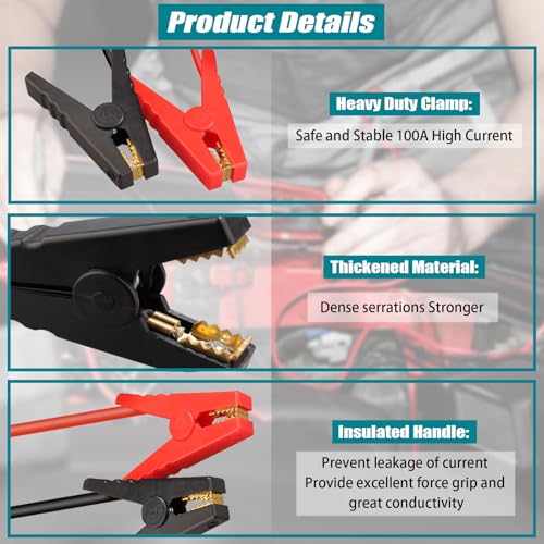 Jump Starter Adapter for Makita 18V Li-ion Battery Powered with Jumper Cable Clamps Portable Car Charger Jump Starter(Battery Not Included) - style: For Makita