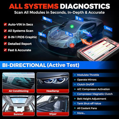 LAUNCH X431 CRP919E Bidirectional Scan Tool,35+ Reset ECU Code OBD2 Scanner | 4000+ Active Tests as CRP919EBT, 2026 All-in-One Full System Car Scanner, CANFD / DoIP /FCA, BST360 & i-TPMS, 200+ Car Brands
