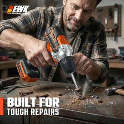 EWK 35-Piece Screw Extractor Set with Left-Hand Drill Bits, Spiral Screw Extractors, and Multi-Spline Removers for Stripped Screws, Broken Bolts, Rusted Fasteners, and Damaged Hex Heads - style: 35 Pcs Screw Extractor & Drill Bit