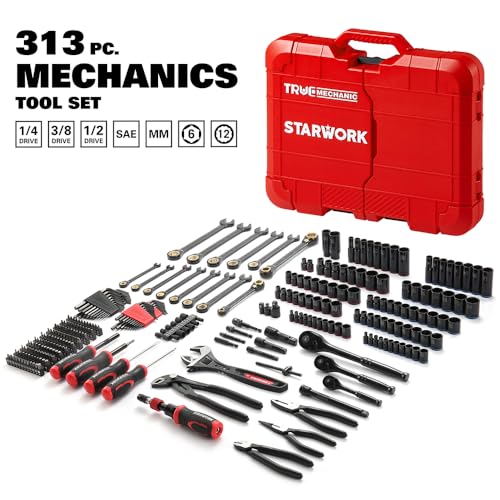 STARWORK TRUE MECHANIC™ 313-Piece Mechanics Tool Set and Socket Set | Professional, SAE/Metric