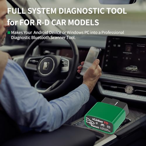 VGATE vLinker FD Bluetooth OBD2 Scanner Diagnostic Tool, Car Code Readers & Scan Tools for Android & Windows (Not iOS), Wireless OBD2 Adapter Auto All System Diagnostic to Check Engine Light - size: vLinker FD+ BT3.0 (FD BT3.0) Android & Windows