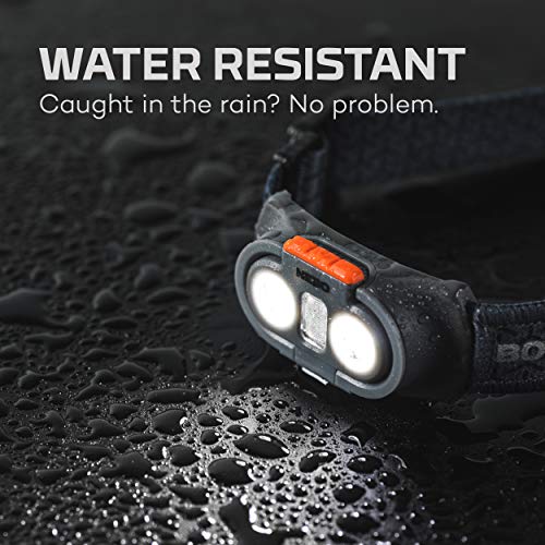 NEBO Einstein 750 Lumen Outdoor Compact Easy Tilt Camping Headlamp with Red Light and Turbo Modes, Includes 4 AAA Batteries and Adjustable Strap - style: 750 Lumens