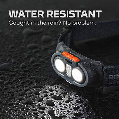 NEBO Einstein 750 Lumen Outdoor Compact Easy Tilt Camping Headlamp with Red Light and Turbo Modes, Includes 4 AAA Batteries and Adjustable Strap - style: 750 Lumens