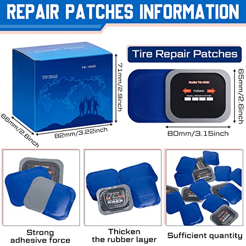 Tallew 20 Pcs Tire Patch Heavy Duty Rubber Patches Radial Repair Patch Tube and Tire Plug Kit Emergency Repair Tool for Puncture Car Truck Bus Tractor Vehicle - size: 2.56 x 3.15 Inch