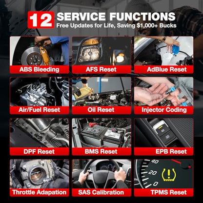 LAUNCH CRP129E Plus V3.0 2026 OBD2 Scanner Diagnostic Tool, Full System Car Code Reader, 12 Reset Service TPMS/Oil/SAS/EPB/BMS/DPF Reset,FCA AutoAuth, Added CANFD&DOIP, Free Update