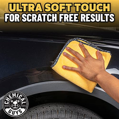 Chemical Guys Large Microfiber Drying Towel for Cars Trucks SUVs RVs and Motorcycles, Large 36 x 25 Inch Yellow Absorbent Exterior Drying Towel - size: 36"x25", style: 1 pack