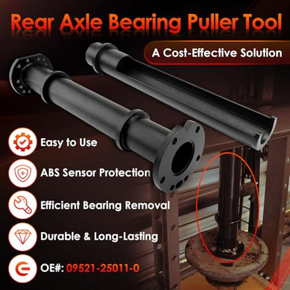 Rear Axle Bearing Puller Tool, Compatible With 1995-2016 Toyota Tacoma 1998-2008 Land Cruiser, 4Runner Tundra, Lexus, Nissan, Suzuki Trucks, Wheel Shaft Remove/Install, Replace# 09521-25011-0