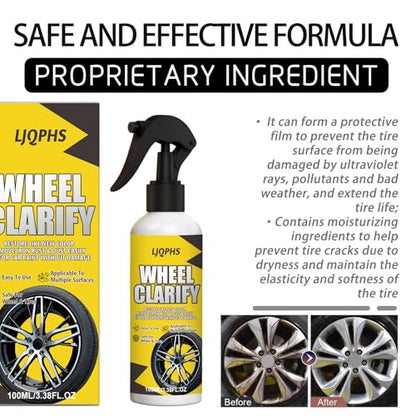 Car Wheel and Tire Cleaner Spray, Brake Dust Remover, 3.38 Fl Oz | For trucks, SUVs and motorcycles; helps loosen road grime around rims and lugs for routine washes