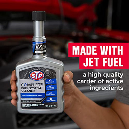 STP Direct Injection Fuel Injector Cleaner, Advanced Synthetic Technology Fuel Cleaner Dissolves Hardened Deposits that Accumulate on Injectors, 12 Oz, STP - style: Fuel System Cleaner