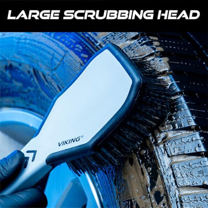 VIKING Essential Brush Bundle - Car Wash Cleaning Brushes for Wheels, Tires, Fender, Lug Nuts and Car Detailing