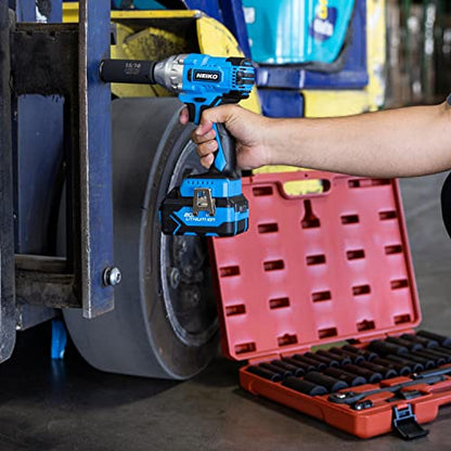 NEIKO 10883A Brushless Cordless Impact Wrench 1/2 Inch-Drive, 20-Volt Compact Impact, Cordless Power 1/2" Impact Gun for Car Tires w/Li-Ion Battery & Fast Charger, High Torque Electric Automotive Gun - style: 1/2" Brushless Impact Wrench