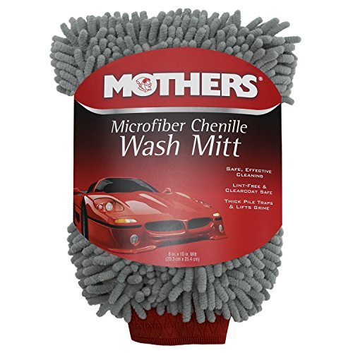 Mothers 968801 Mothers Premium Chenille Car Wash Mitt - Scratch & Lint Free - style: 1 Pack