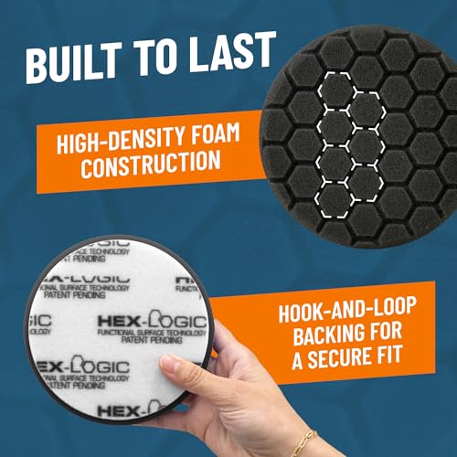 Chemical Guys 6.5" Buffing Pad Sampler Kit - 4 Piece Detailing Set with 3 Professional Foam Pads and 16 oz Polishing Pad Cleaner - Works with Dual Action and Rotary Polishers Using 6" Backing Plates - size: 6.5"