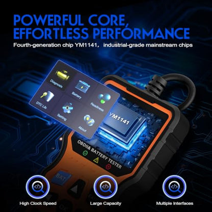 RDOVBIM OBD2 Car Diagnostic Tool for Mini Cooper, Check Engine Fault Code Reader Bluetooth 5.1 Scanner, Full System ABS SRS TPMS Detector, Works with iOS & Android Devices