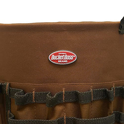 Bucket Boss The Bucketeer Bucket Tool Organizer in Brown, 10030 and Custom Leathercraft1140 EasySeat Lightweight Plastic Bucket Seat for 3 1/2 - 5 Gallon Buckets,Black