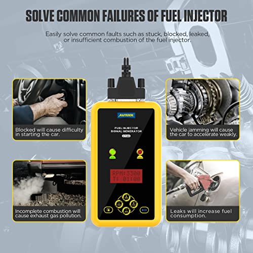 AUTOOL Universal Automotive Fuel Injection Systems Cleaners Pulse Modes Fuel System Cleaning Assistant Fuel Injector Cleaner