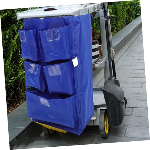 Janitorial Cleaning Bag Car Detailing Bag Organizer Strong Cleaning Trolley - color: Blue