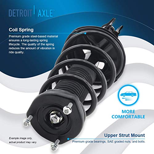 Detroit Axle - 2 Rear Struts for 2002 2003 Toyota Camry Lexus ES300 Complete Struts with Coil Spring Replacement Quick Install Ready Strut Shock Assembly - size: 171492_171493/PAIR