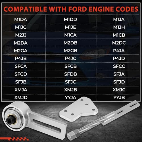 Engine Crankshaft Belt Pulley Removal Tool Fit for Ford 1.0 & 2.0 Ecoboost/Duratec, Torque Multiplier Tool with 21mm and 24mm Center Socket, 1:5 Labor Saving, 1/2" Drive 1500Nm, Replace 303-1611
