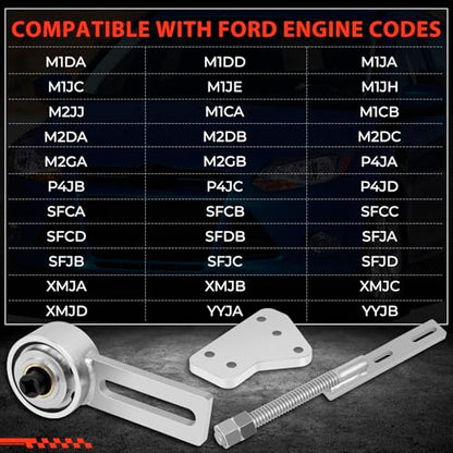 Engine Crankshaft Belt Pulley Removal Tool Fit for Ford 1.0 & 2.0 Ecoboost/Duratec, Torque Multiplier Tool with 21mm and 24mm Center Socket, 1:5 Labor Saving, 1/2" Drive 1500Nm, Replace 303-1611