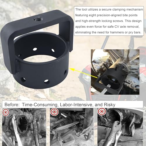 JEENDA 3.7 inch ID UTV CV Axle Shaft Puller Tool with 8 Bolts, ZC-LB-01, ATV CV Axle Removal Tool, Side by Side Bearing Puller, SXS Bushing Puller