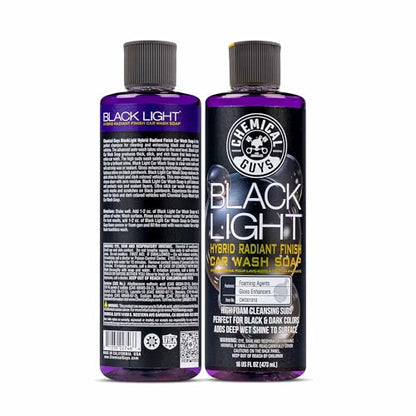 Chemical Guys Black Light Hybrid Radiant Finish Car Wash Soap and Superior Surface Cleanser 2 Pack (2 X 16 Fl. Oz.) - Gloss Enhancing pH Balanced Formula for Maximum Shine