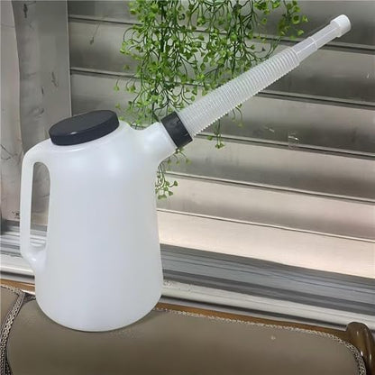 Oil Jug, Oil Measuring Container Automotive and Flexible Oil Funnel Set Oil Dispenser Automotive Motor Oil Container with Lid and Cap (4 Quart) - size: 4 Quart
